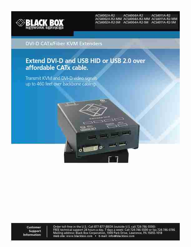 Black Box Network Hardware dvi-d catxfiver kvm extenders-page_pdf